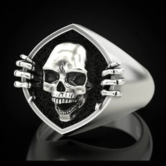 Neo-Gothic Antique Skull Unisex Finger Ring