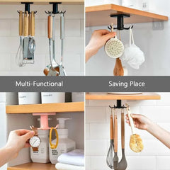 Kitchen Rotary Hook Wall Mounted Storage Rack