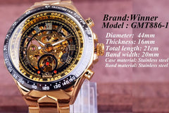 Men's Mechanical Sport Golden Watch