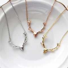 Deer Antlers Pendant Necklace