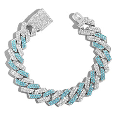 Blue & White Cuban Bracelet