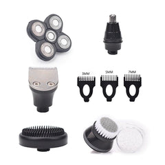 5-in-1 Rotary Electric Shaver 4D Rechargeable Bald Head Hair Beard Trimmer Razor