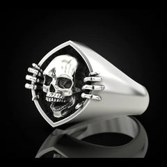 Neo-Gothic Antique Skull Unisex Finger Ring