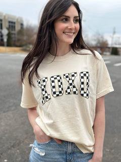 Checkered XOXO Tee